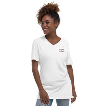 Load image into Gallery viewer, Embroidery Trademark Unisex Short Sleeve V-Neck T-Shirt
