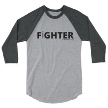 Load image into Gallery viewer, Fighter 3/4 sleeve raglan shirt